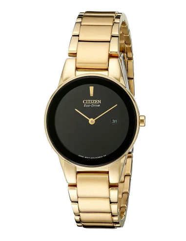 Montre Citizen GA1052-55E femme cadran noir bracelet acier