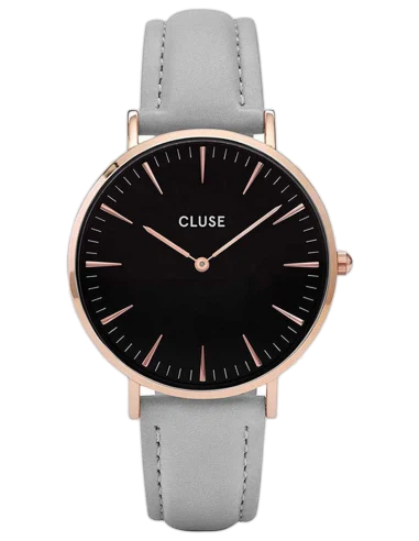 Montre Cluse CL18018 femme cadran noir bracelet cuir